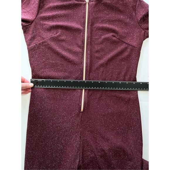 Savage X Fenty Sleep & Shine Hooded Onesie Red Cocoa Full Zip Lounge Size Medium - Picture 6 of 8